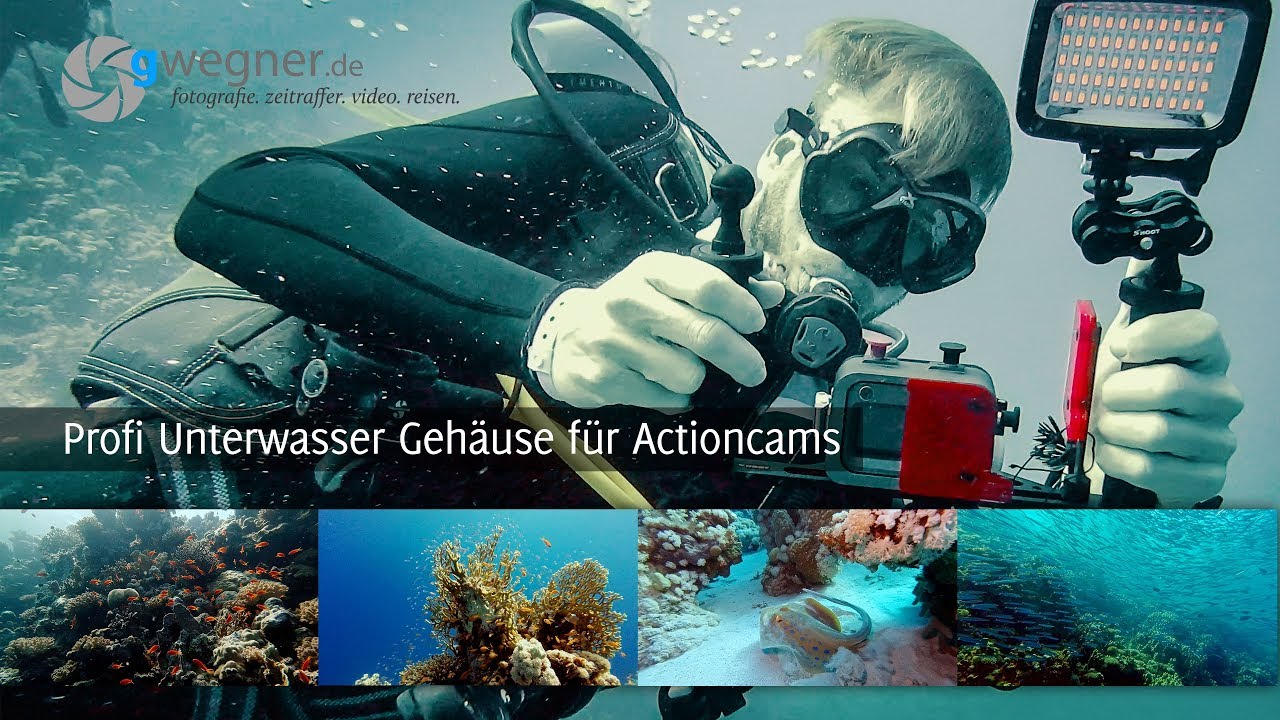Profi Unterwasser Rig und Geh&auml;use f&uuml;r OSMO Action und GoPro