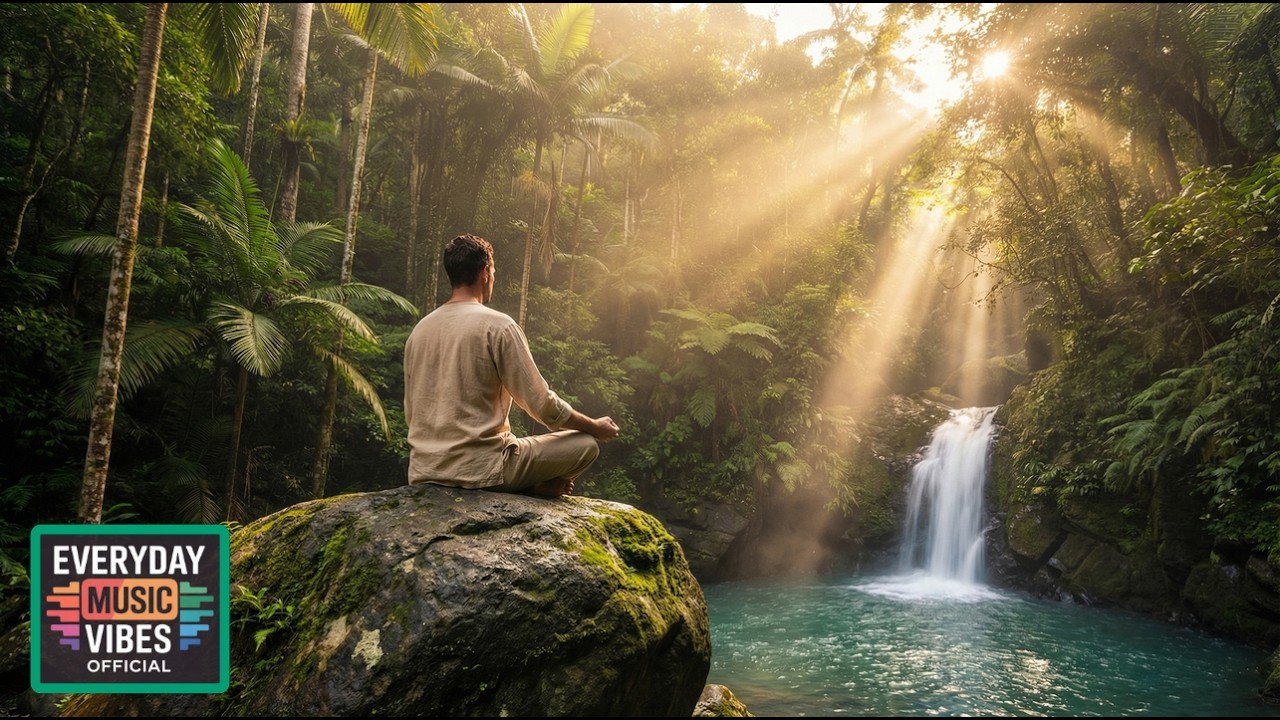 Jungle Waterfall Calm — Ambient Amapiano Chill Mix (180 Min) | CHILL MODE | EMVo