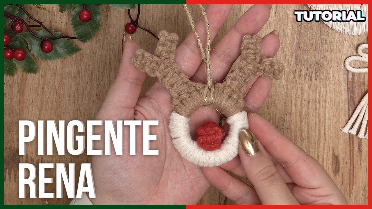 NATAL MACRAMÊ | EP #5 - Tutorial Pingente de Rena em Macramê