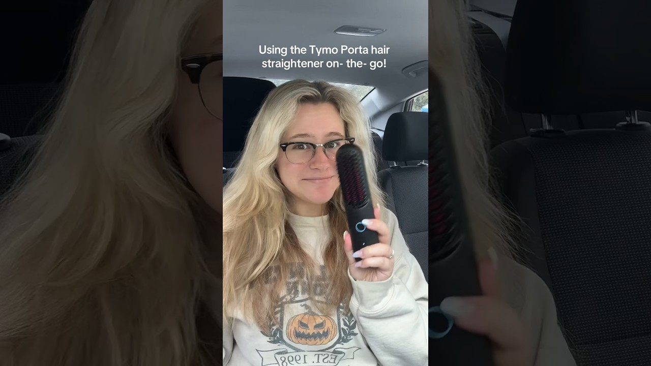 Using the Tymo Porta Hair Straightener! What do you think? #ad #tymo #tymoportahairstraightener