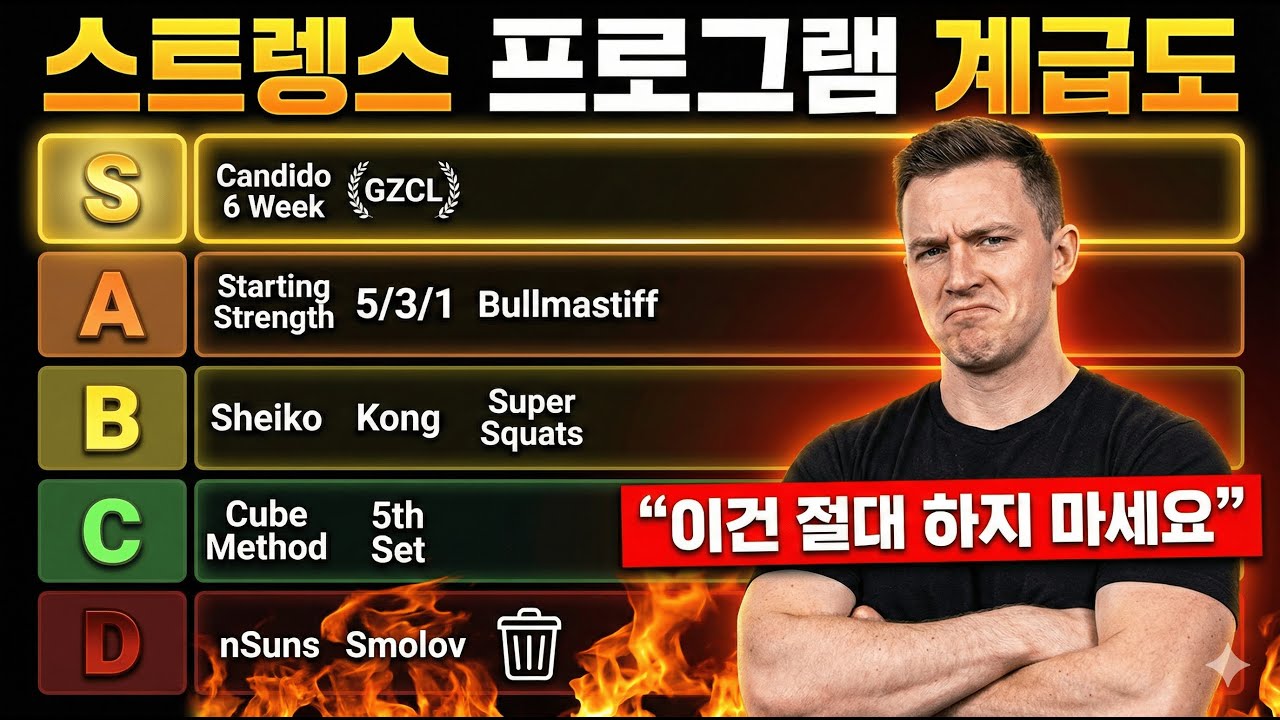 [분석][2026] 코치가 뜯어말리는 최악의 프로그램 (스트렝스 프로그램 계급도)