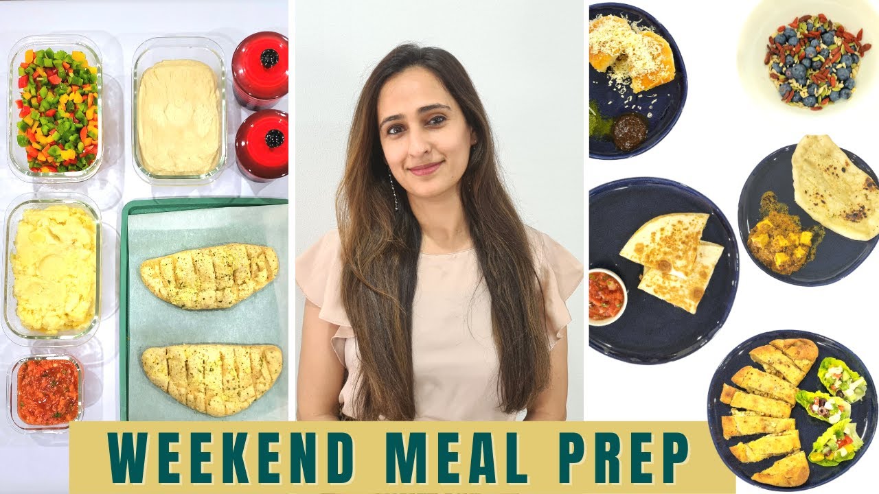 WEEKEND MEAL PREP | VEGETARIAN MEAL PLAN, PREP AND YUMMY RECIPES