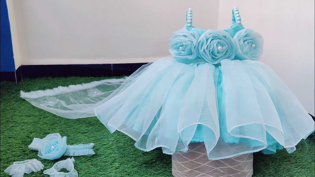 Baby frock।birthday के लिए बनाए ऐसा boll gown।fairy dress।surdesigning
