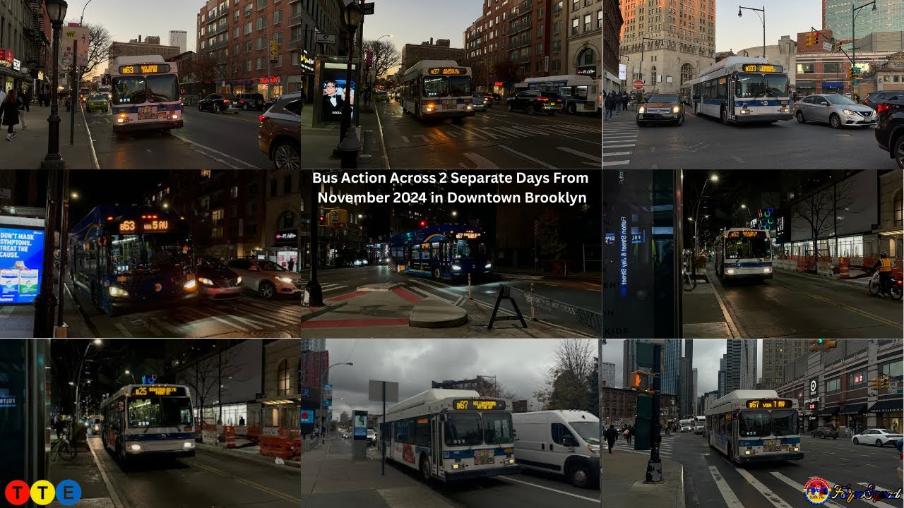 60 FPS 2025: MTA Bus Action Around Downtown Brooklyn (November 2024)
