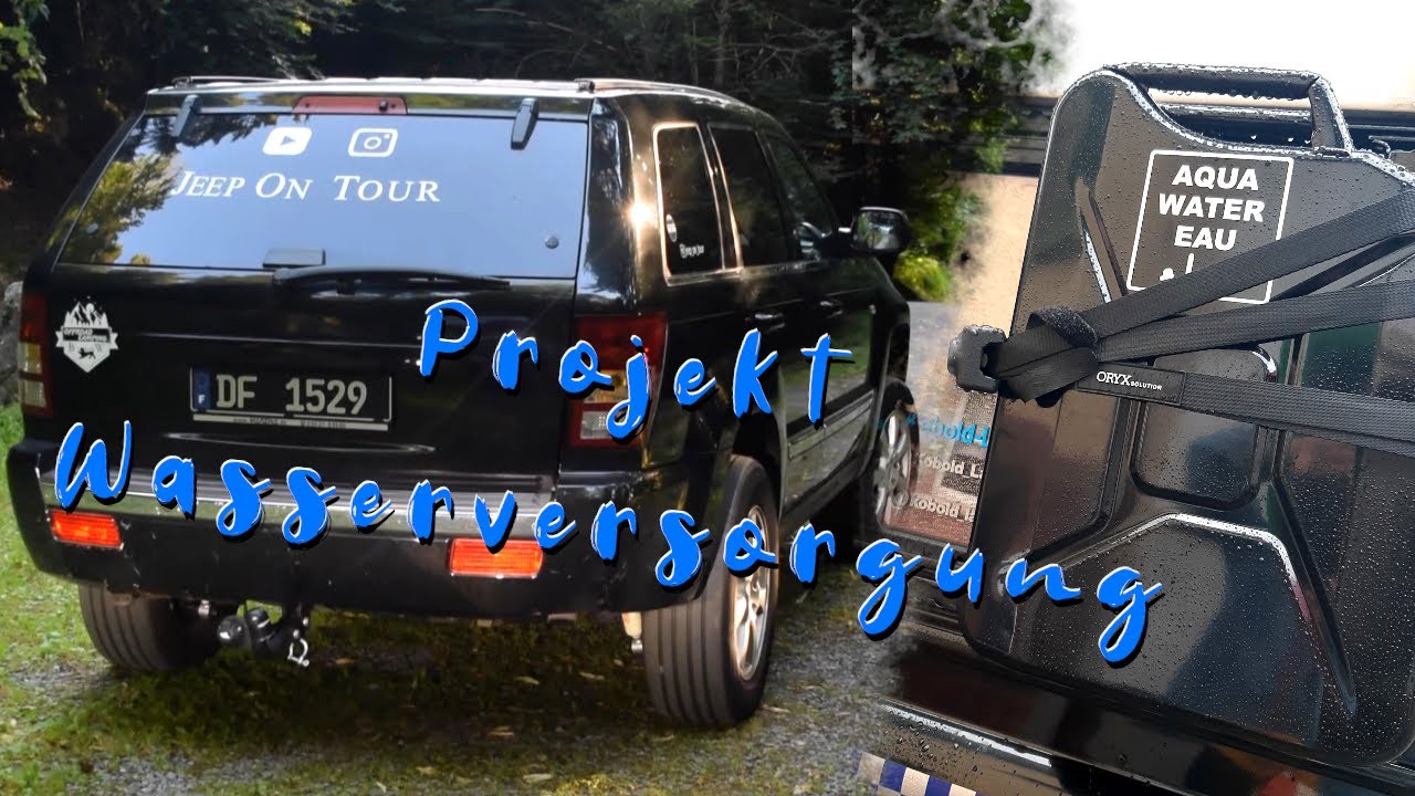 Wasserversorgung Anbau mit Jeep on Tour
