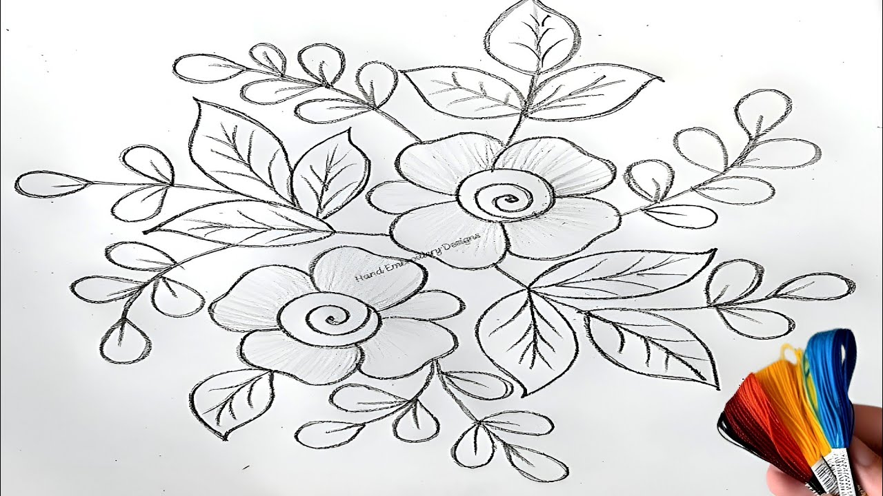 Very Easy Handwork Embroidery Design | Step By Step Tutorial | Magic Stitch Embroidery 
