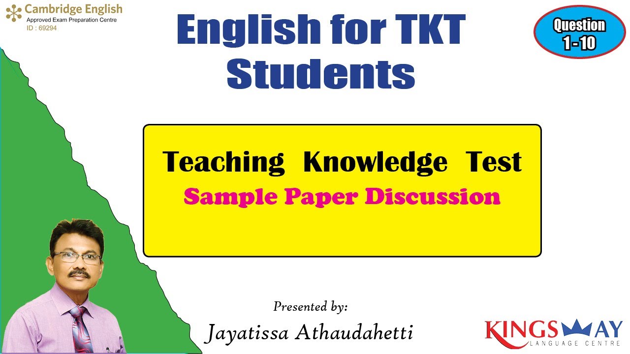 TKT Sample Paper (Questions 1 - 10) Grammar