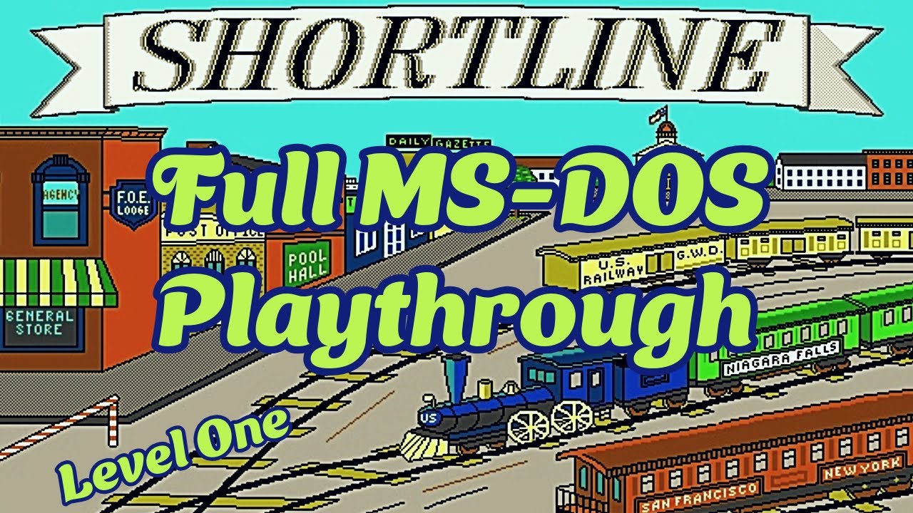 Shortline Railroad: Full MS-DOS Playthrough of Level One (No Commentary)