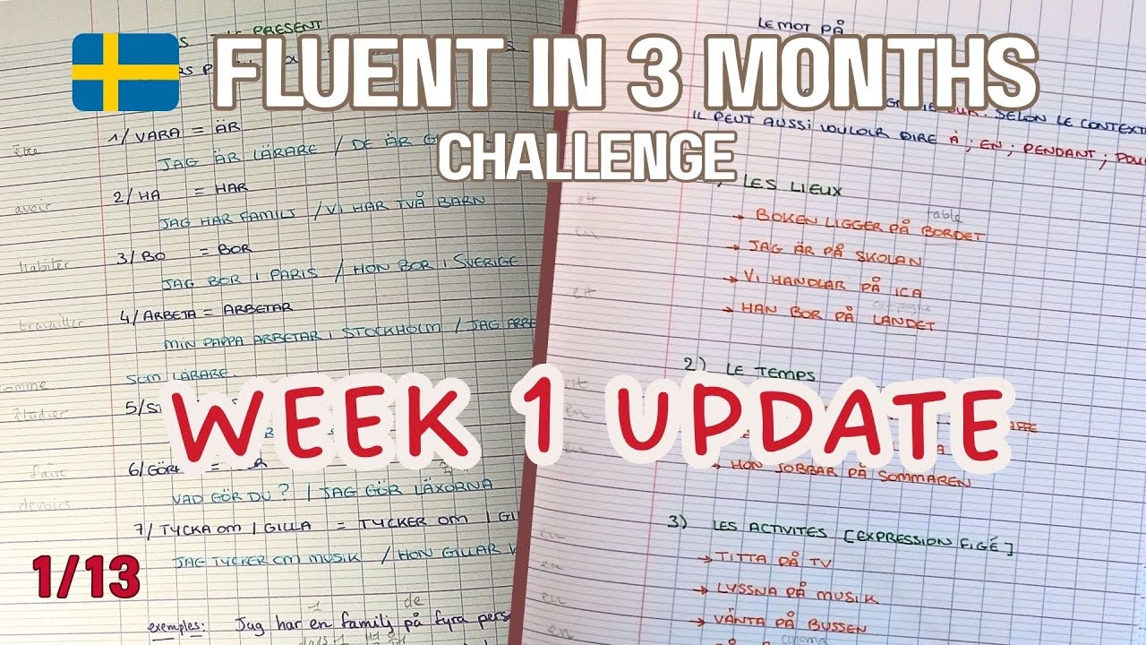 WEEK 1 UPDATE - [3 months challenge : Swedish]