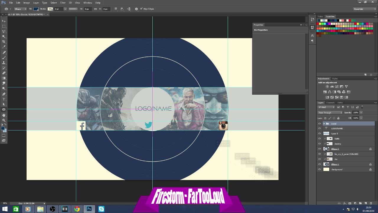 SpeedArt Free Gaming Channel Art (Photoshop Template)
