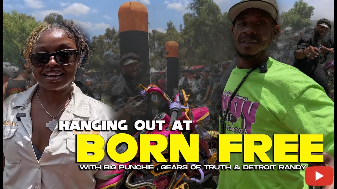 Большой Панчи тусуется на мотошоу BORN FREE