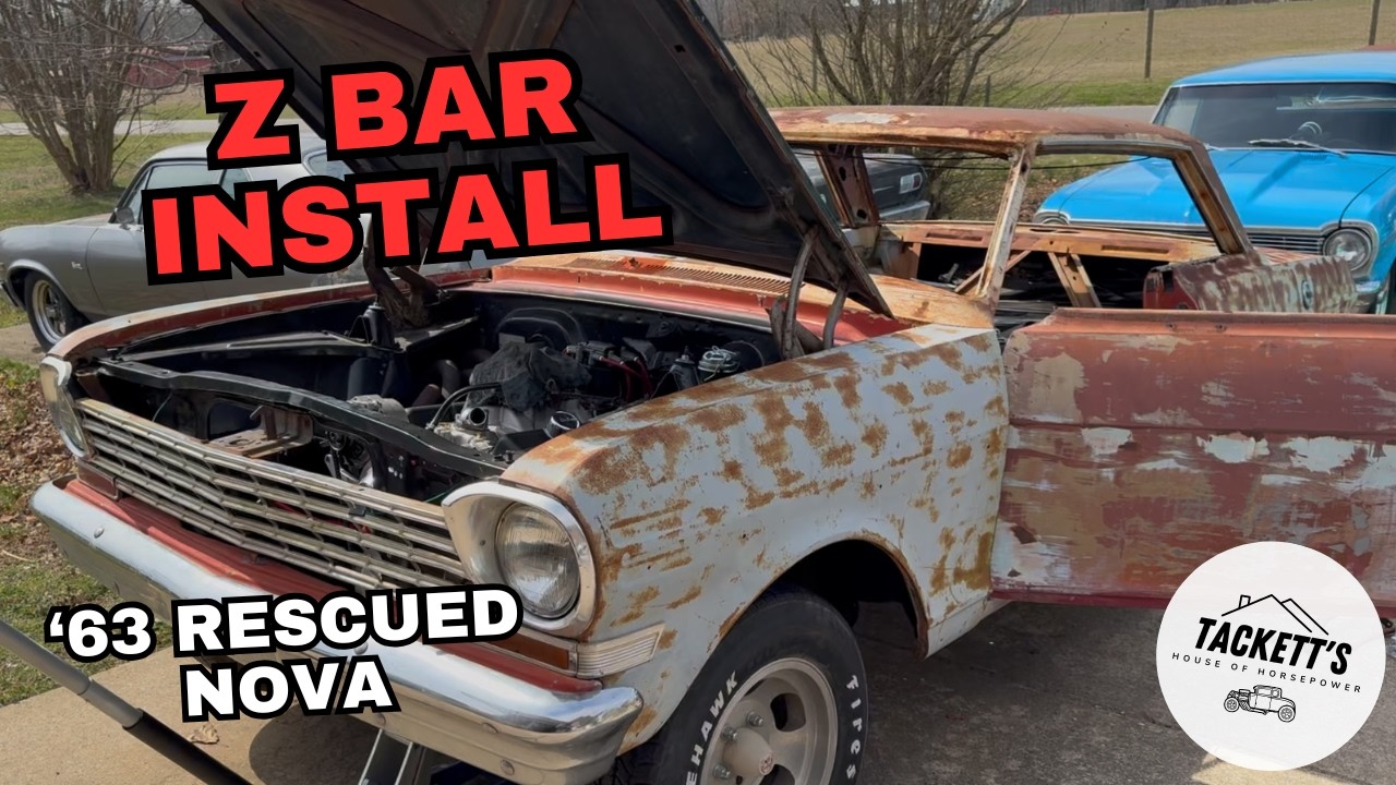 Установка тяги сцепления Z-образной формы | Восстановленный Chevrolet Nova 1963 года