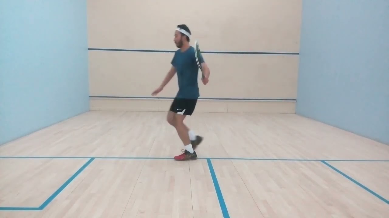 Squash Backhand Volley Drill - اسکواش بیکہینڈ والی ڈرل