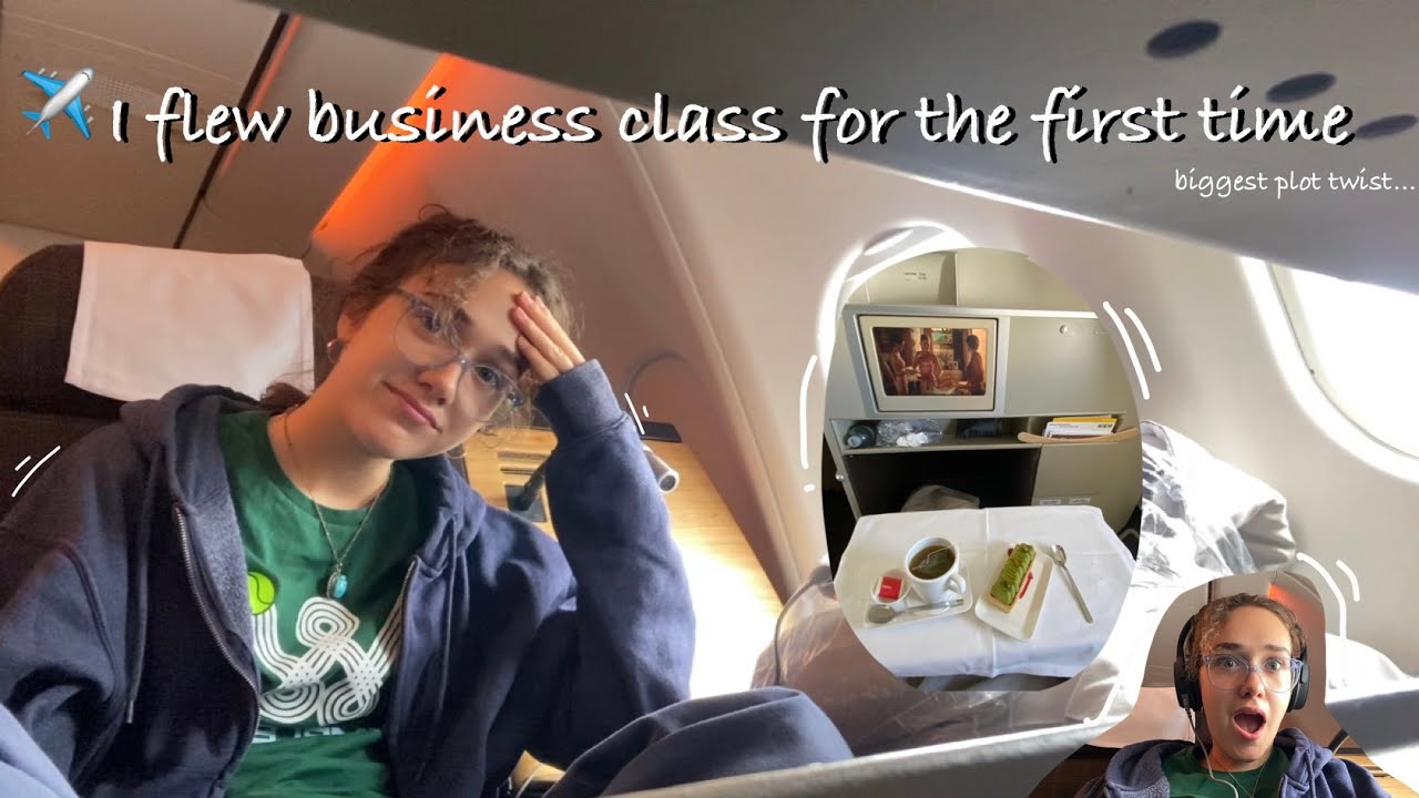 I FLEW BUSINESS CLASS FOR THE FIRST TIME!!! (*I got upgraded* how did it happen?) ✈️✈️