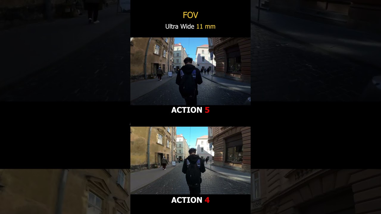 DJI Action 5 VS Action 4 FOV