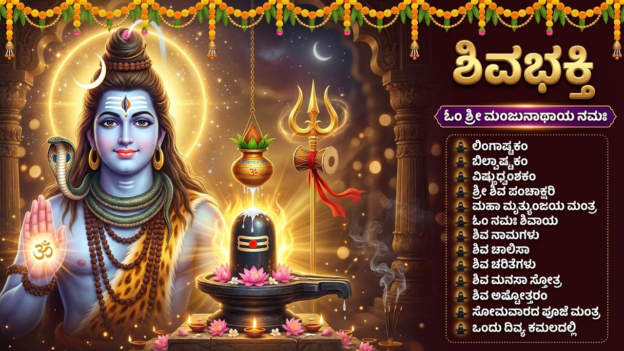 ಸೋಮವಾರದ ವಿಶೇಷ ಭಕ್ತಿಗೀತೆಗಳು | ಬಿಲ್ವಾಷ್ಟಕಂ | Monday Lord Shiva Kannada Devotional Songs