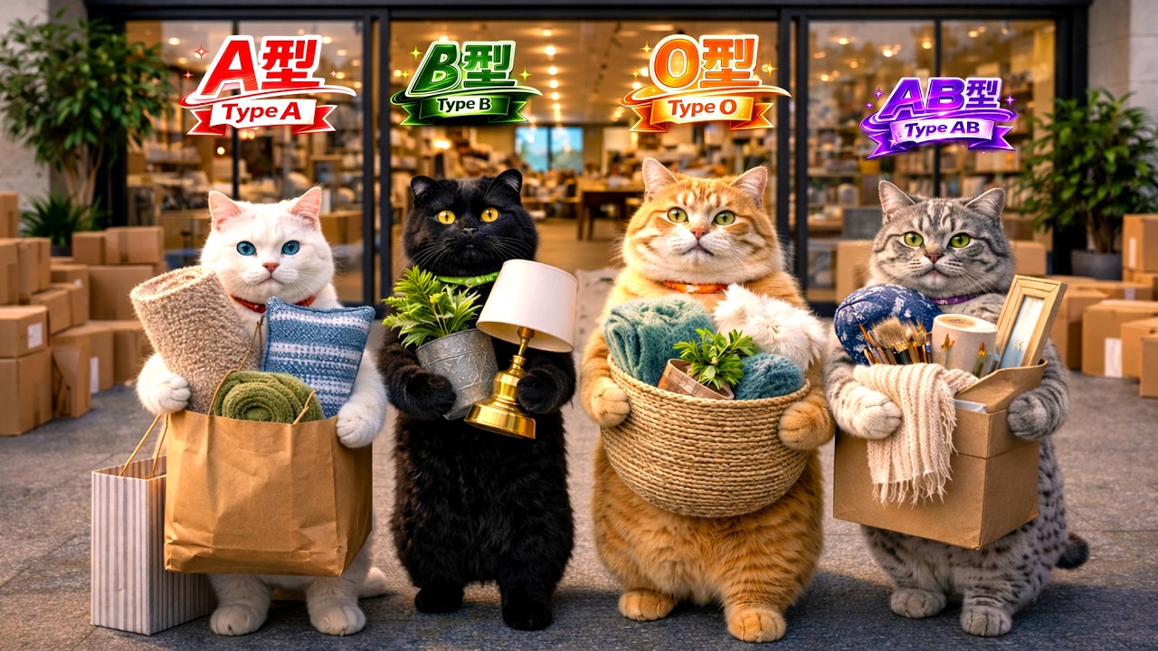 【血液型あるある】Who Are You in a Furniture Store? 🛋️🐱