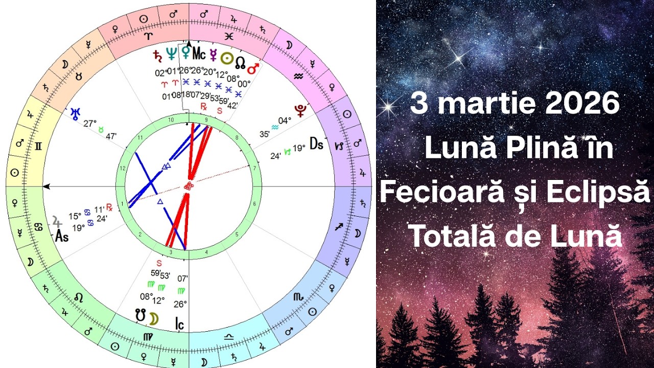3 martie 2026 Eclipsă Totală de Lună I Impact general si pentru fiecare Ascendent