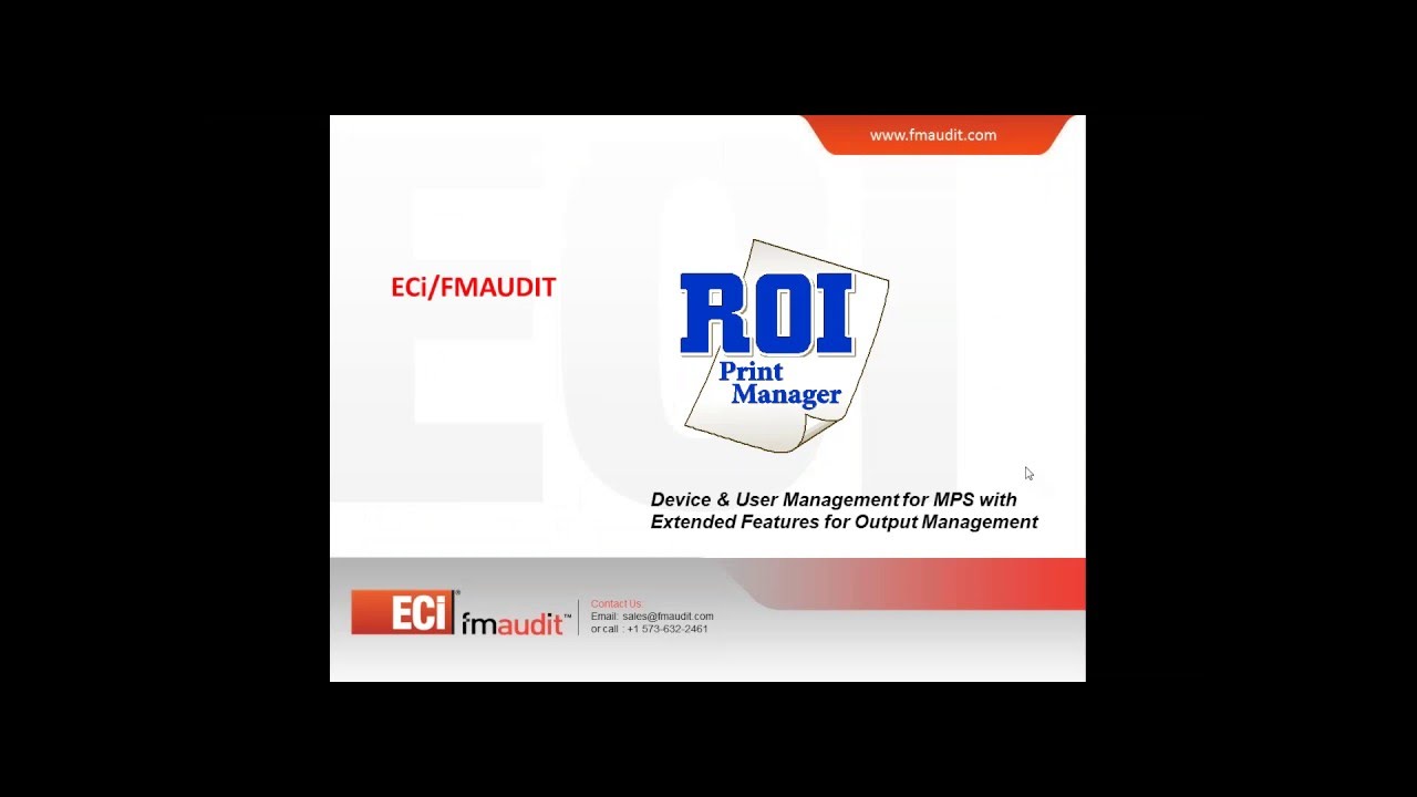 ROI Print Manager Integration with ECI FMAudit & DocAssess