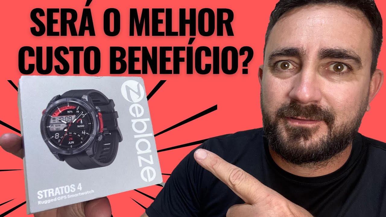 ZEBLAZE STRATOS 4 CHEGOU E PROMETE SER O MELHOR SMARTWATCH DA MARCA COM GPS CUSTANDO BARATO! Review