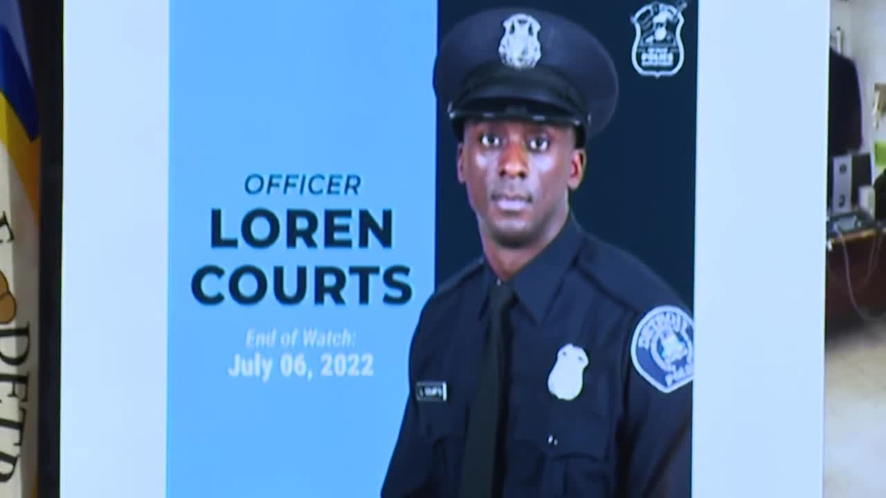 Detroit Police Chief gives update on shooting death of Officer Loren Courts