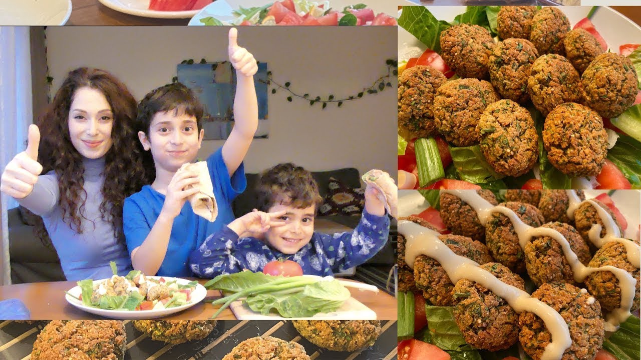 فلافل مشوية من غير زيت , Baked oil free Falafel