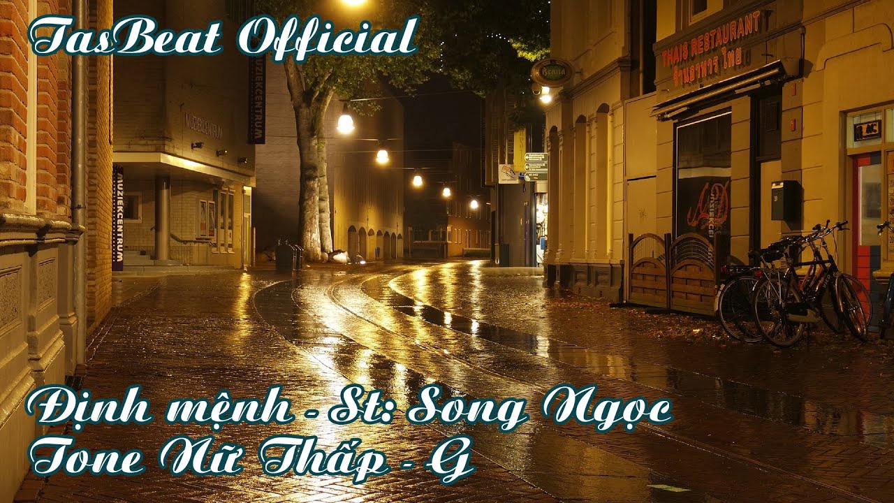 Karaoke Định Mệnh - Tone Nữ Thấp | TAS BEAT