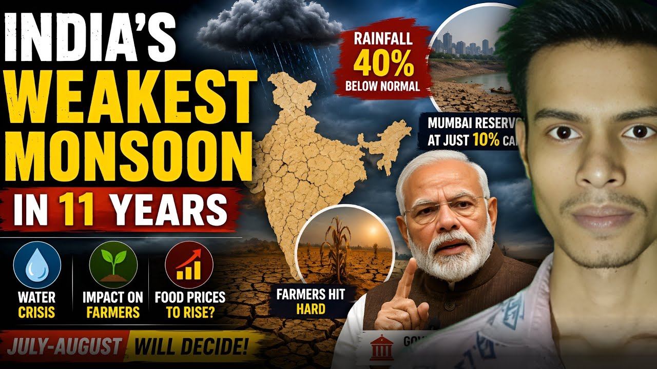 India's Worst Monsoon in 11 Years? Water Crisis and Drought Concerns Grow