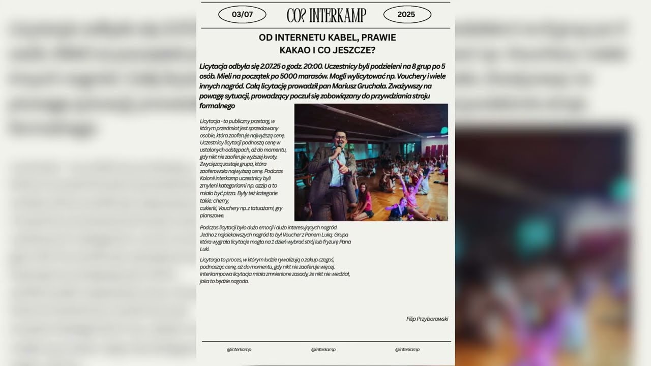 Pokaz Finałowy - Obóz Dziennikarski - Gazeta 