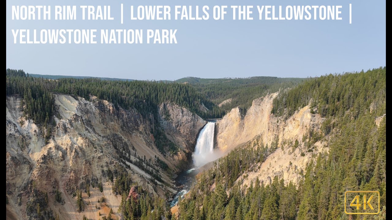 North Rim Trail | Lower Falls of the Yellowstone | Yellowstone National Park | 4K