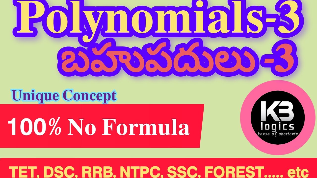 Don’t Miss This! Polynomials Part-3 Most Important Questions| Clear Concept | KB Logics