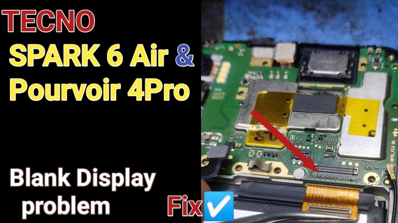 Tecno spark 6 air display problem | tecno pourvoir 4 pro blank display #tecnospark6air #problem