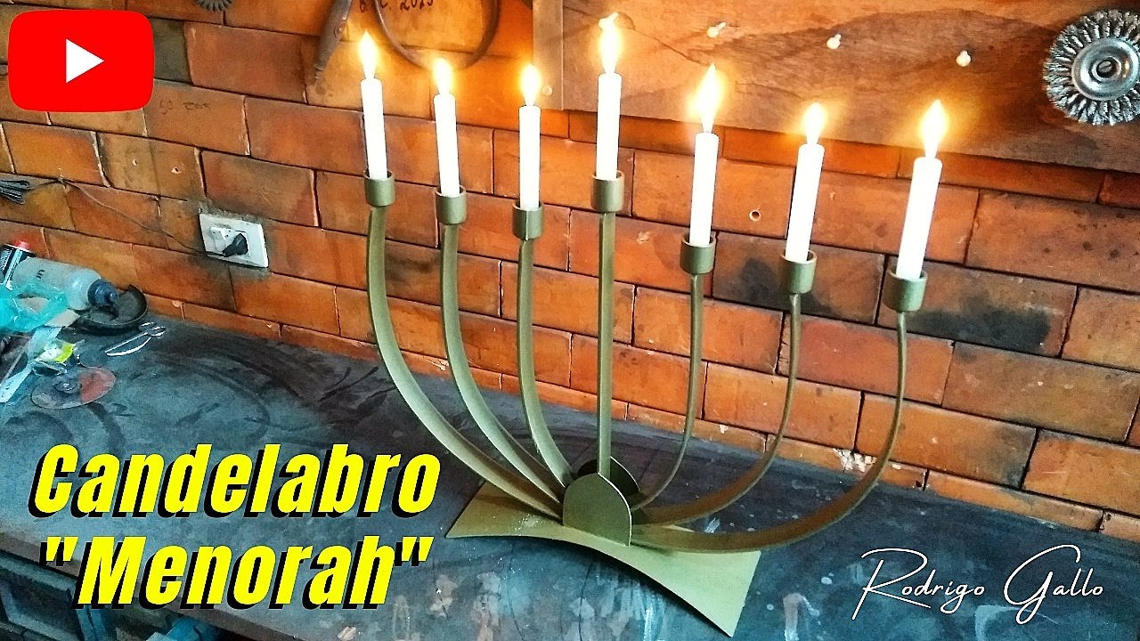 Veja como fazer um Candelabro Menorah  #candelabro