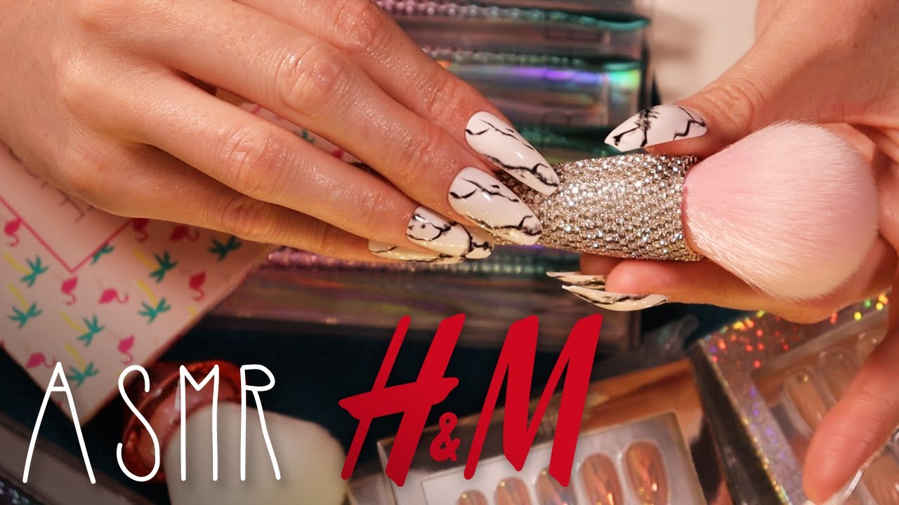 ASMR H&M summer sales haul (🎧 soft spoken, packaging sounds, tapping & scratching)