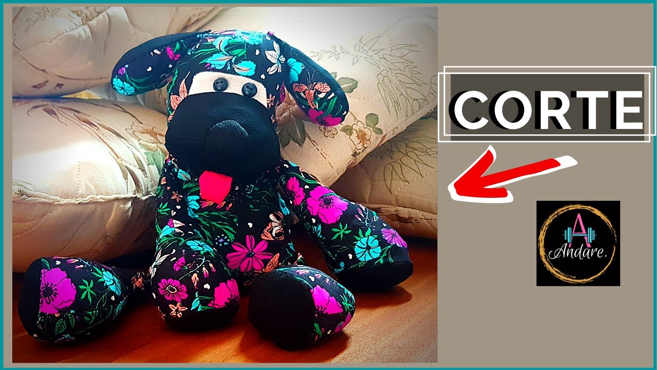 RENDA extra costurando | Cortar tecido com molde de cachorro de pano