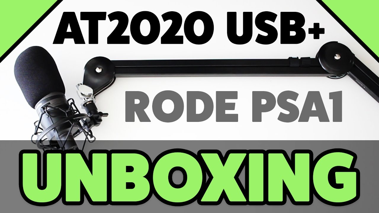 Microphone UNBOXING [AT2020 USB PLUS & RODE PSA1] + Setup!