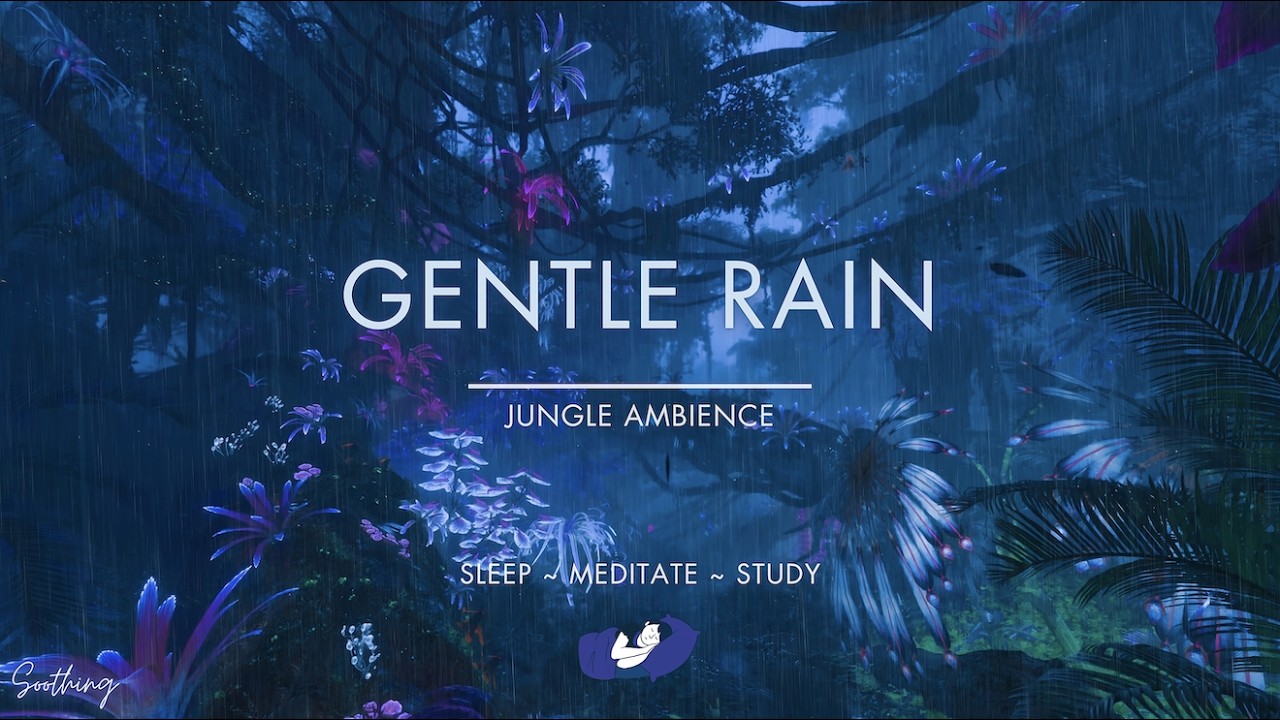 Gentle Rain In Jungle | No Ads | Calming Rain Sounds For Sleeping