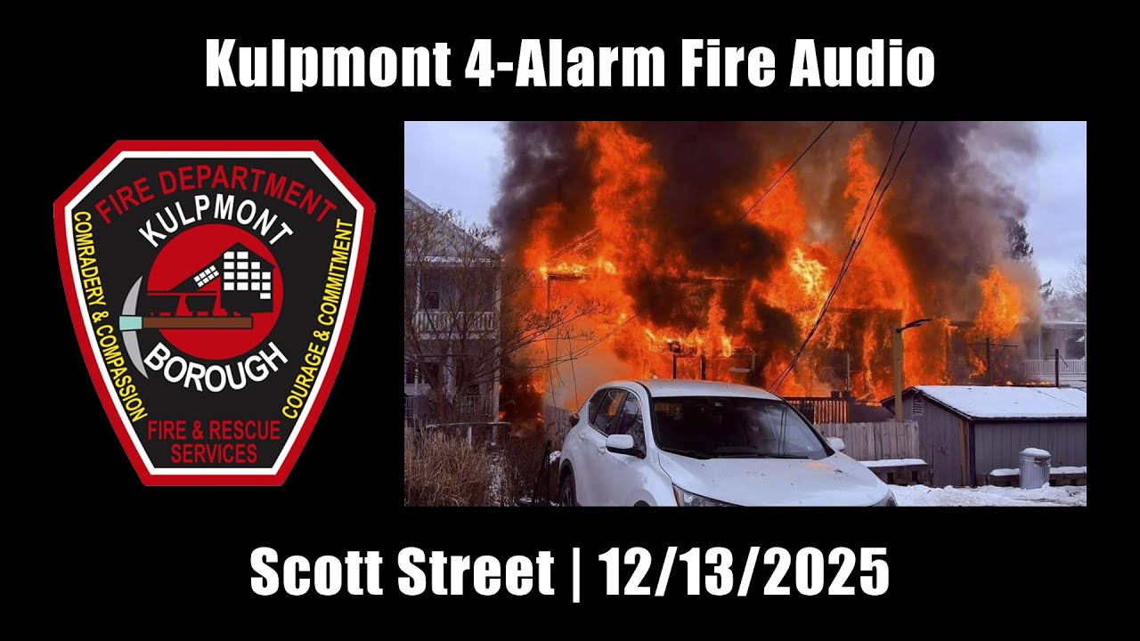 Kulpmont 4-Alarm Fire Audio 12/13/2025 [Pennsylvania]