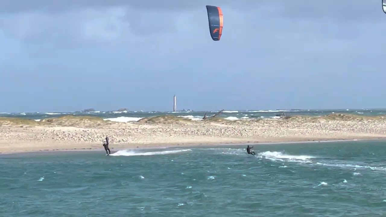 Le spot de kitesurf du Sillon de Talbert &agrave; l&rsquo;Armor / Pleubian 14.03.2023