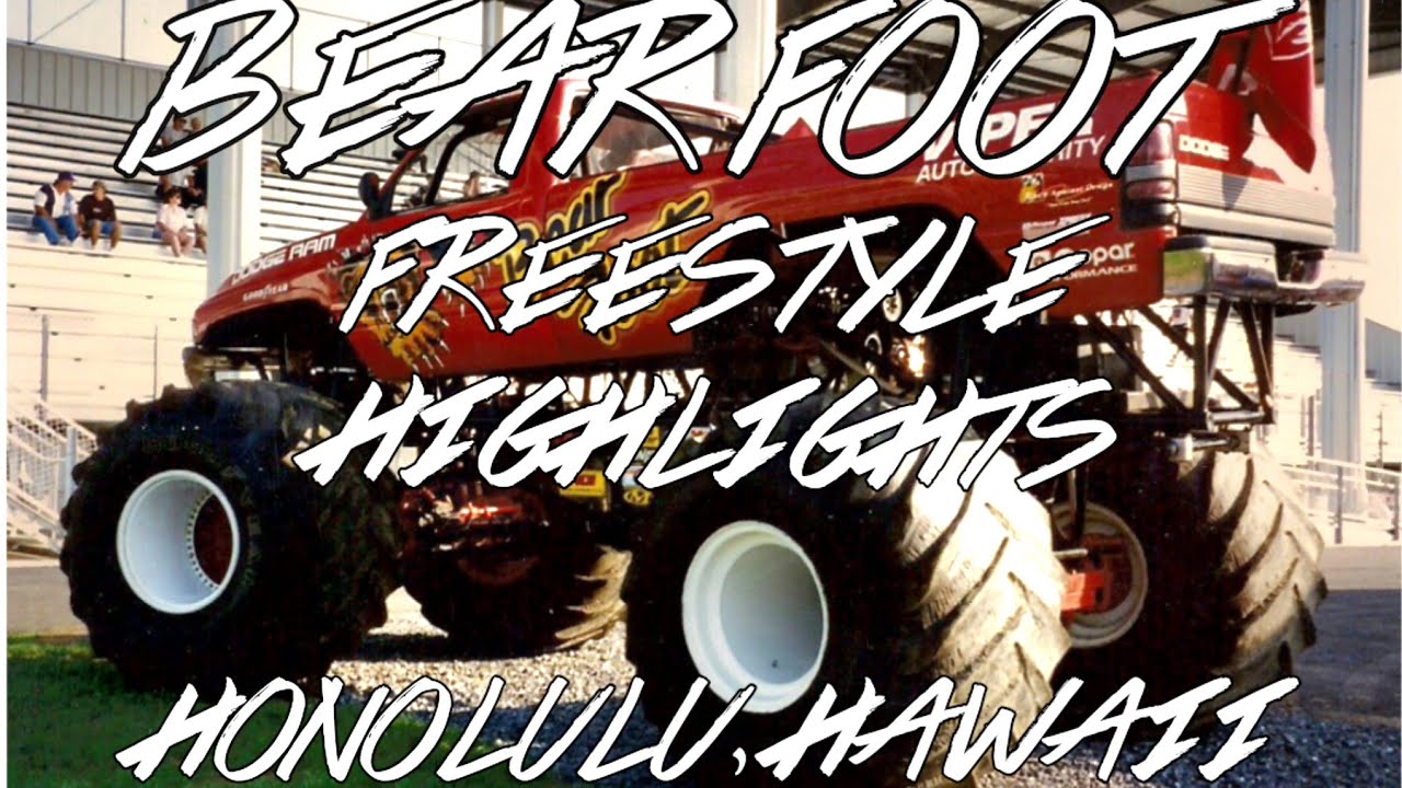 BEAR FOOT MONSTER TRUCK FREESTYLE AT THE HAWAIIAN  MONSTER SMASH
