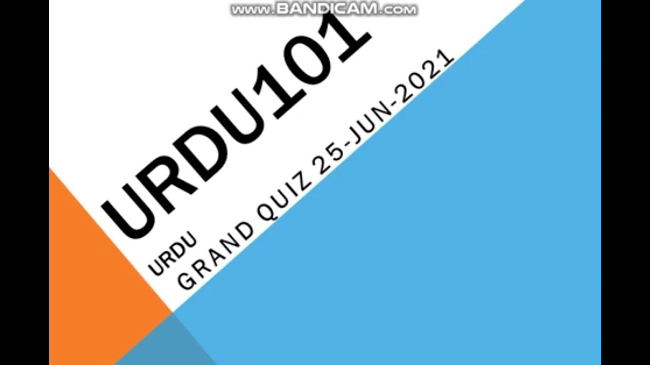 URD101 Urdu Grand Quiz
