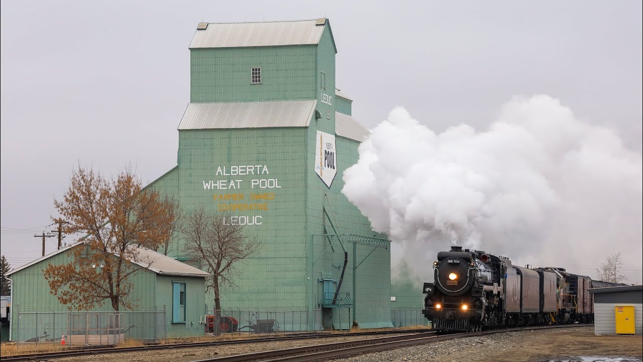 CP 2816 - The Empress Steam Locomotive - Edmonton to Blackfalds - March 19, 2024