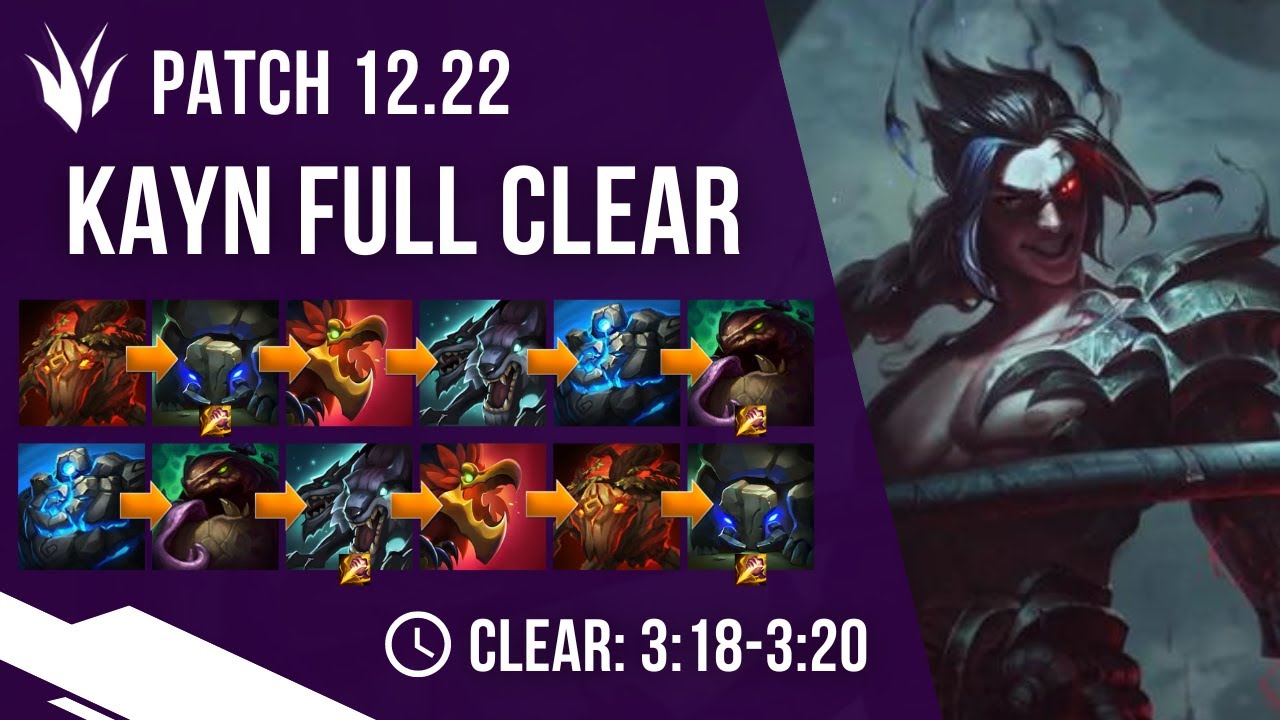 KAYN FULL JUNGLE CLEAR (S13) - PATCH 12.22 | SOLO LEASH! 🏆
