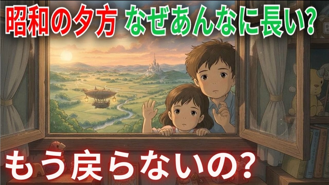 昭和の夕方 あの長い時間を覚えていますか？ 今はどう感じますか？