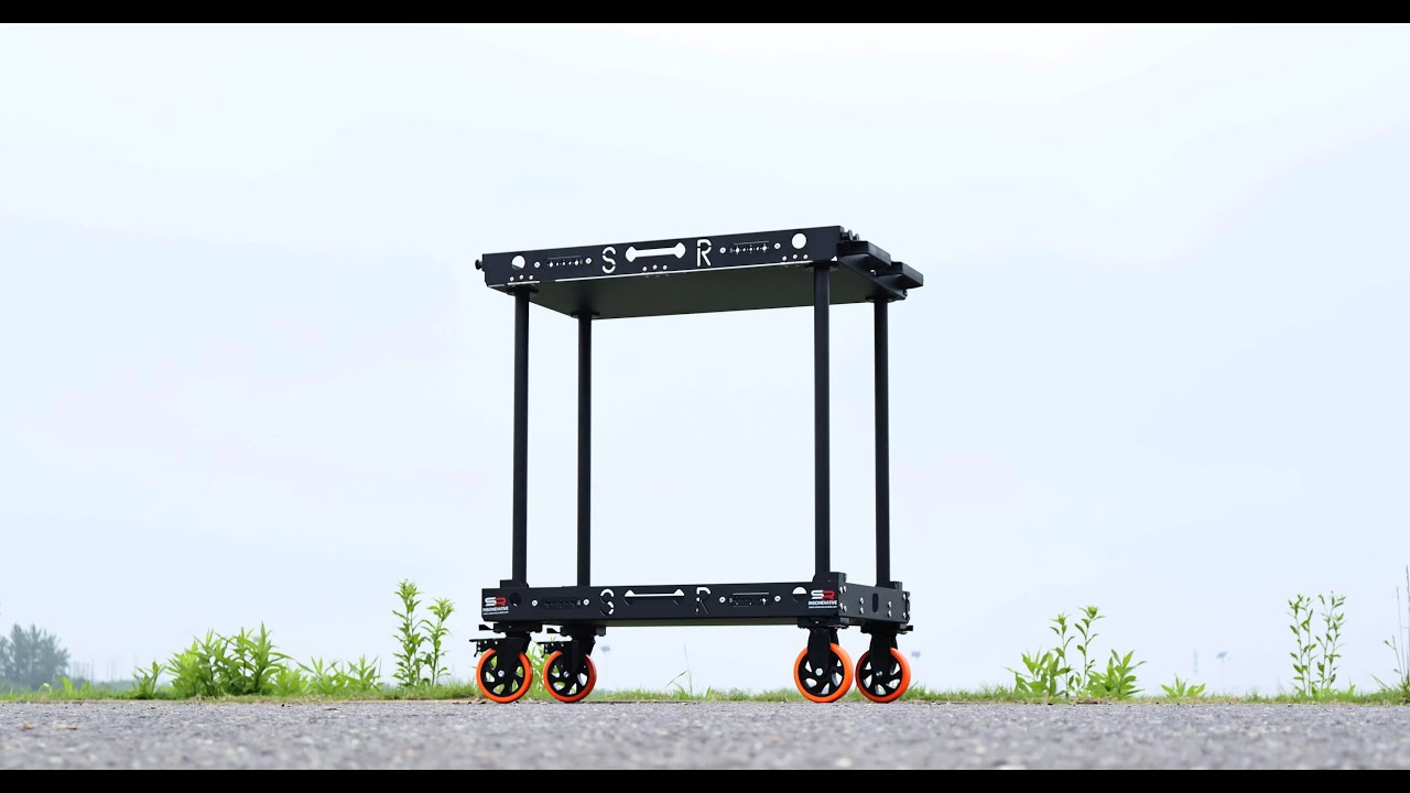 150KG payload Budget friendly completedly collapsible Camera Cart and mobile Workstation