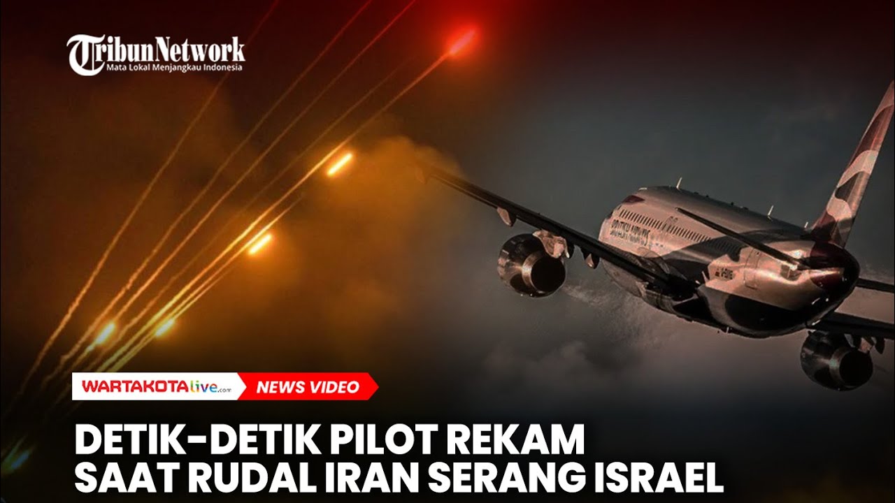 TEGANG! Detik-Detik Pilot Merekam dari Dalam Kokpit Pesawat Saat Rudal Iran Serang Israel