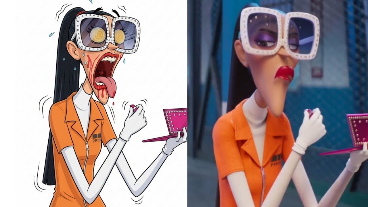 Despicable Me 4 🤣 Funny Drawing Meme | Gru & Maxine Sing Everybody Wants to Rule Meme Video ​P7