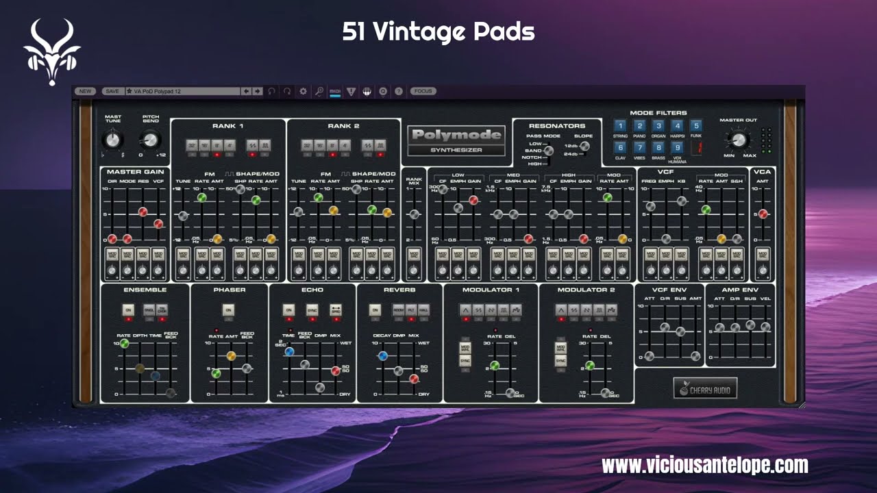 Cherry Audio Polymode Presets by Vicious Antelope - Polypad - 51 Vintage Synth Pads