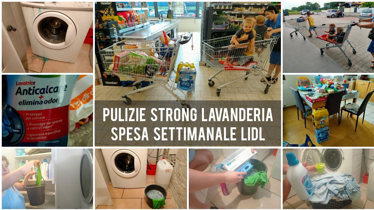 PULIZIE STRONG IN LAVANDERIA |  SPESA SETTIMANALE ALLA LIDL | Mamma di tre ♥️