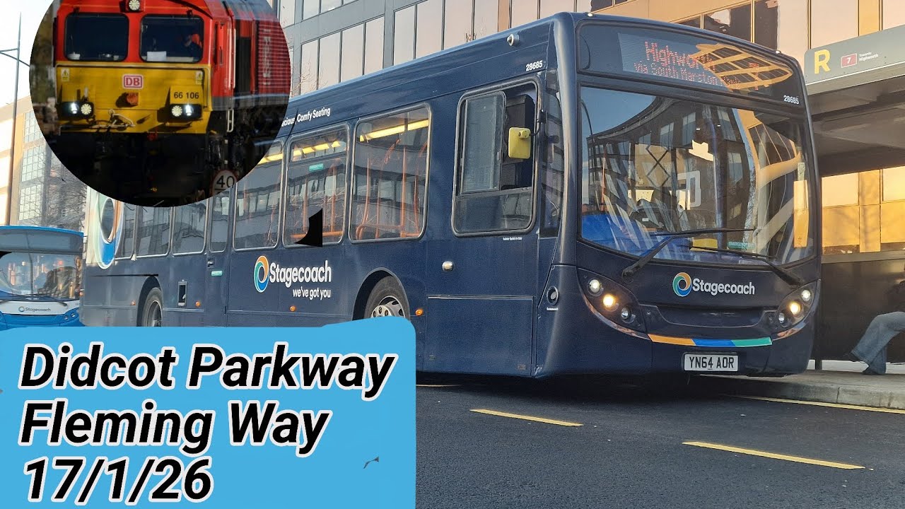 Buses at Didcot Parkway and Fleming Way 17/01/26 